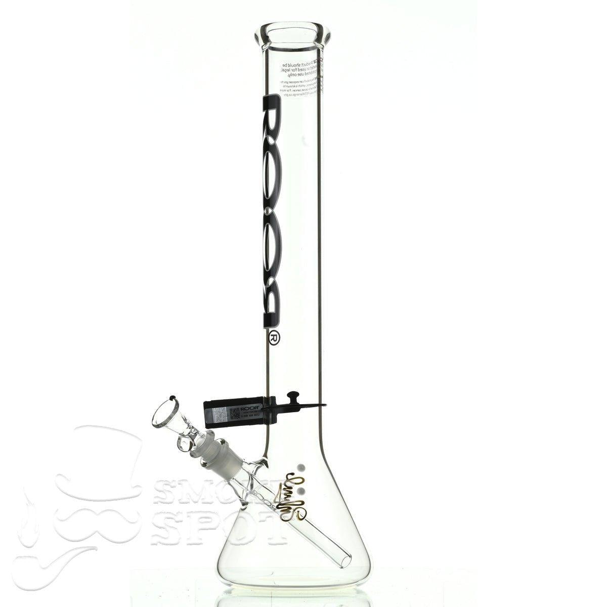 Roor beaker 18 inch P-D black-white - Smoke Spot Smoke Shop