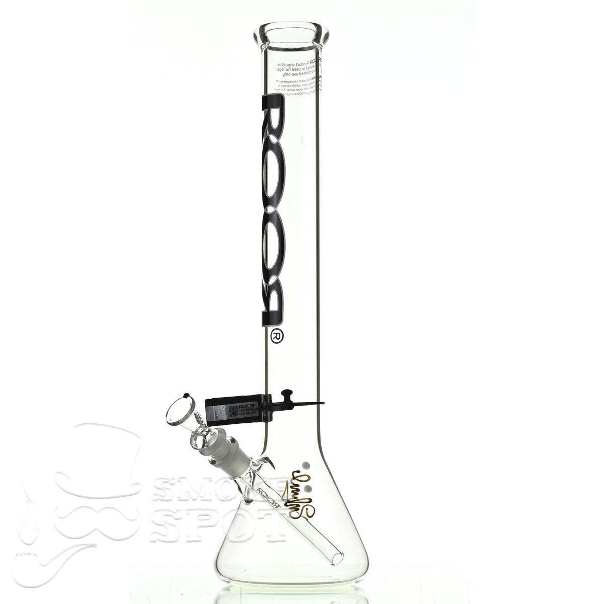 Roor beaker 18 inch P-D black-white - Smoke Spot Smoke Shop