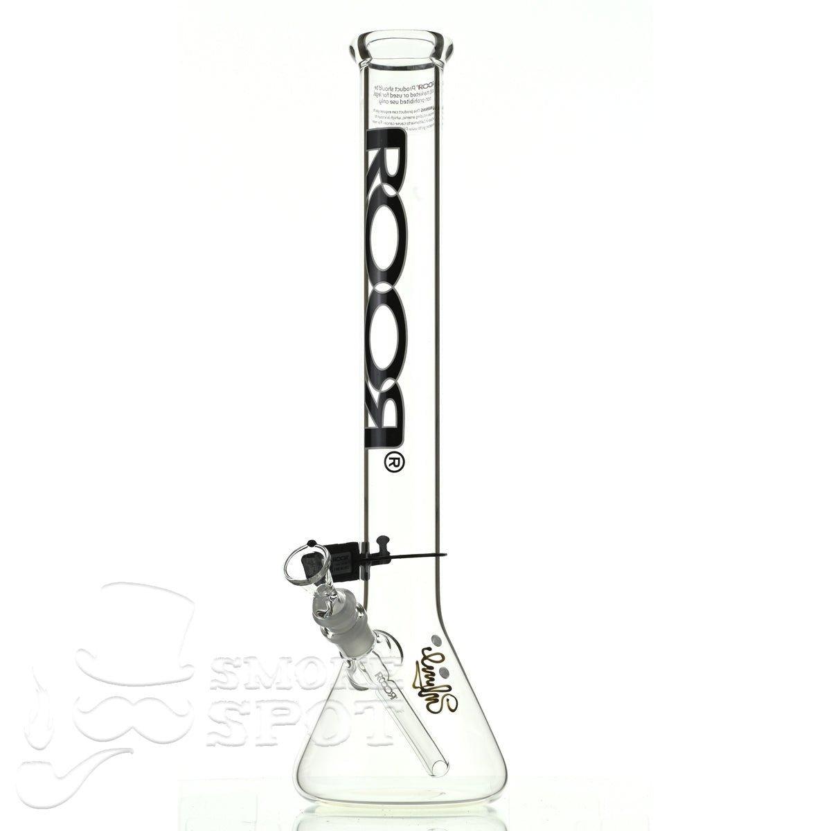 Roor beaker 18 inch P-D black-white - Smoke Spot Smoke Shop