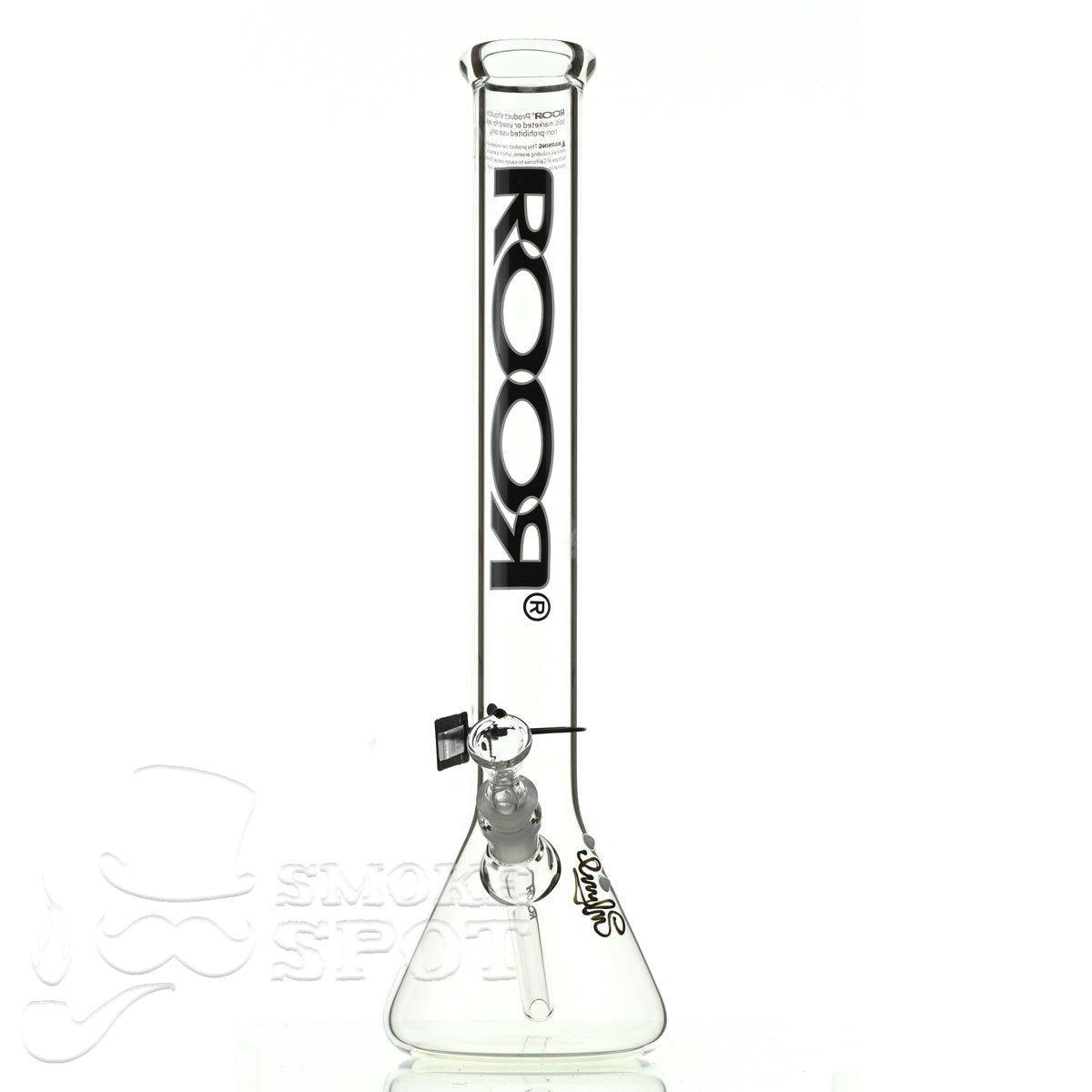 Roor beaker 18 inch P-D black-white - Smoke Spot Smoke Shop