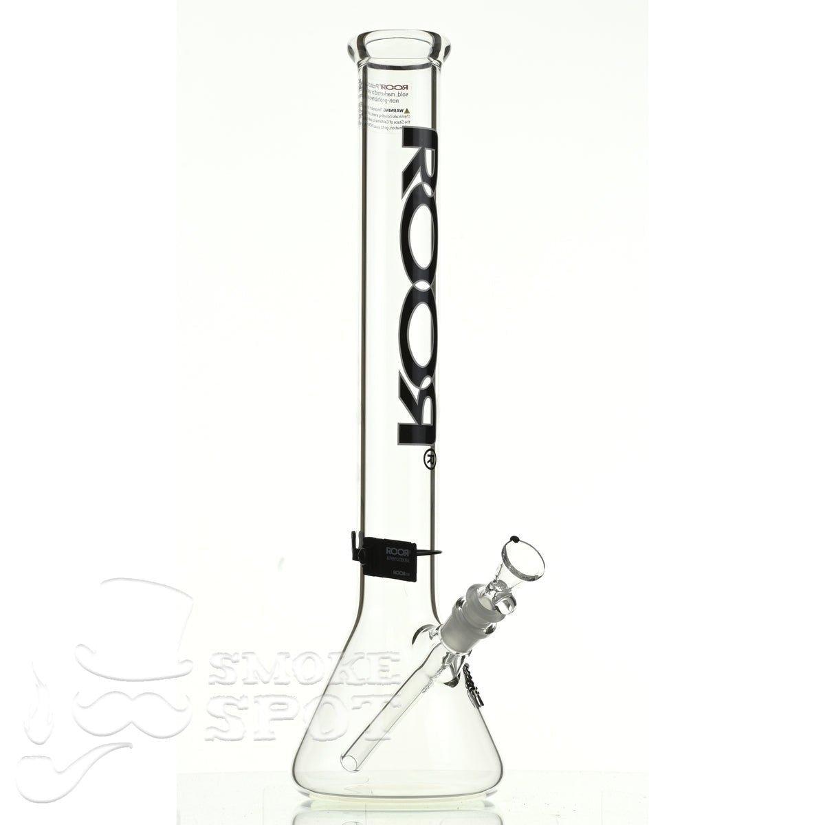 Roor beaker 18 inch P-D black-white - Smoke Spot Smoke Shop