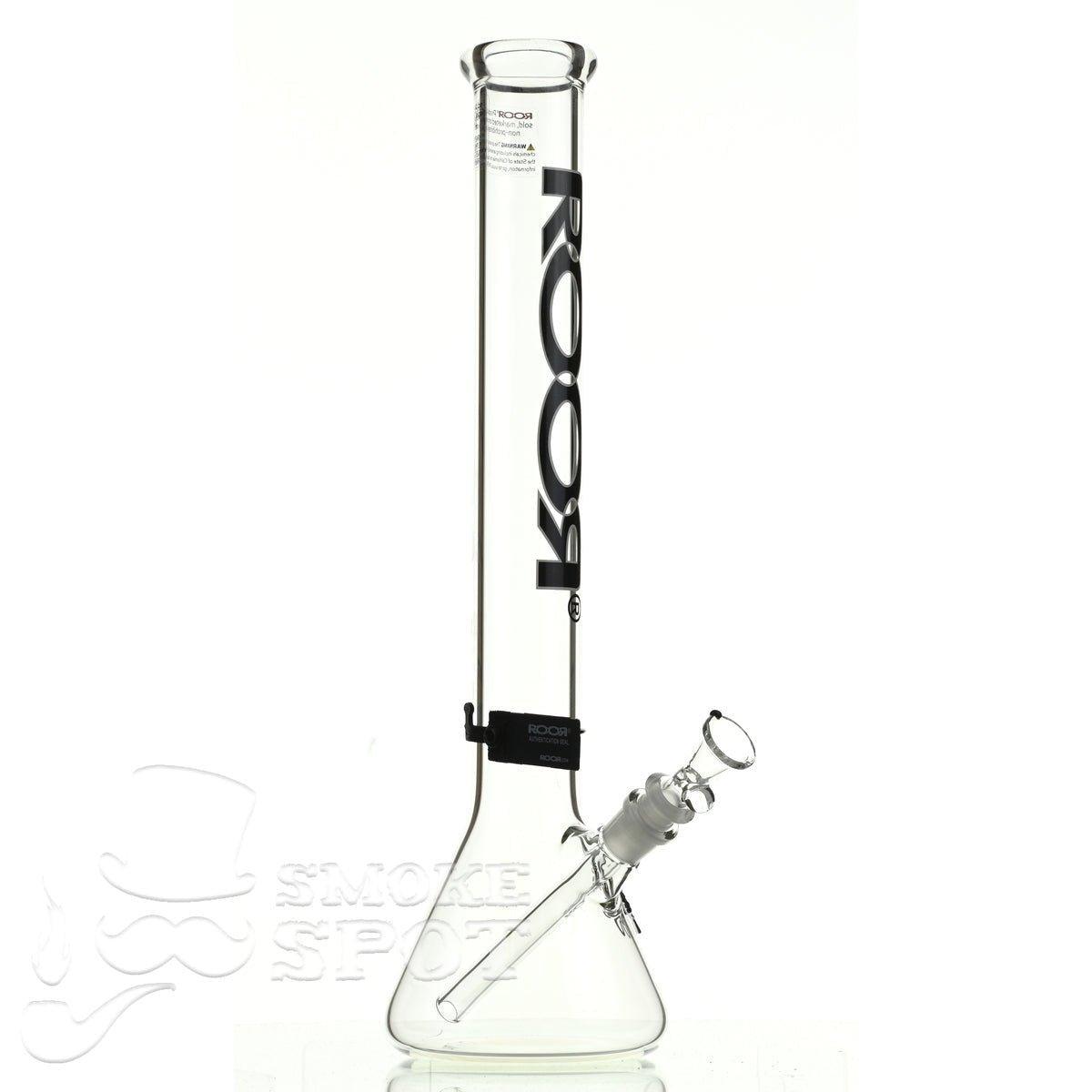 Roor beaker 18 inch P-D black-white - Smoke Spot Smoke Shop