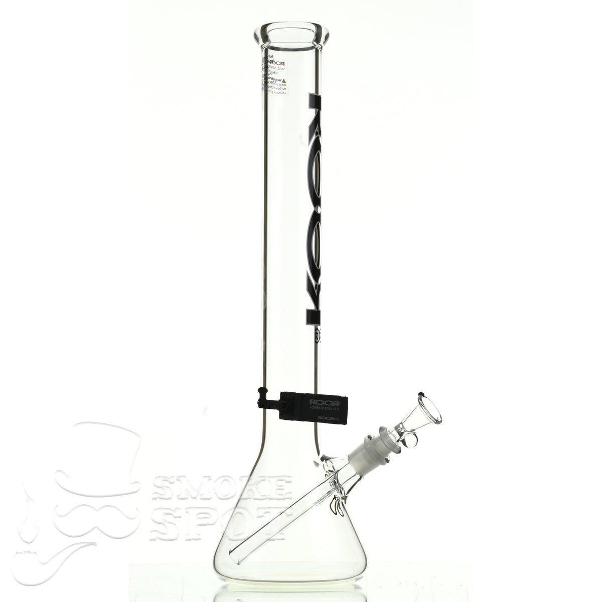 Roor beaker 18 inch P-D black-white - Smoke Spot Smoke Shop