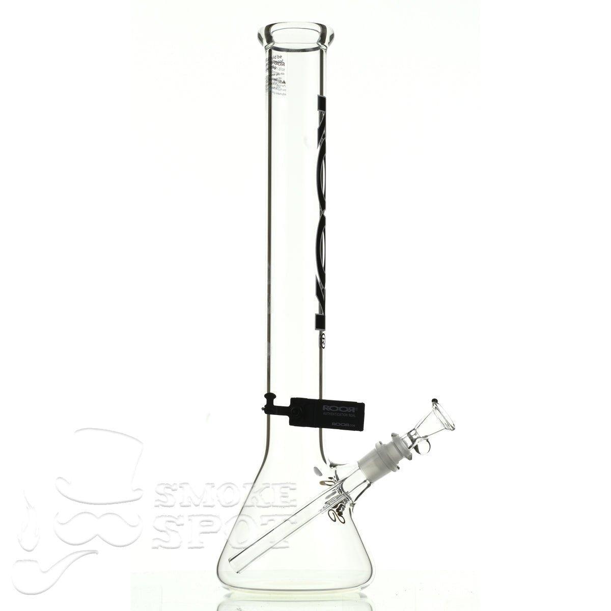 Roor beaker 18 inch P-D black-white - Smoke Spot Smoke Shop