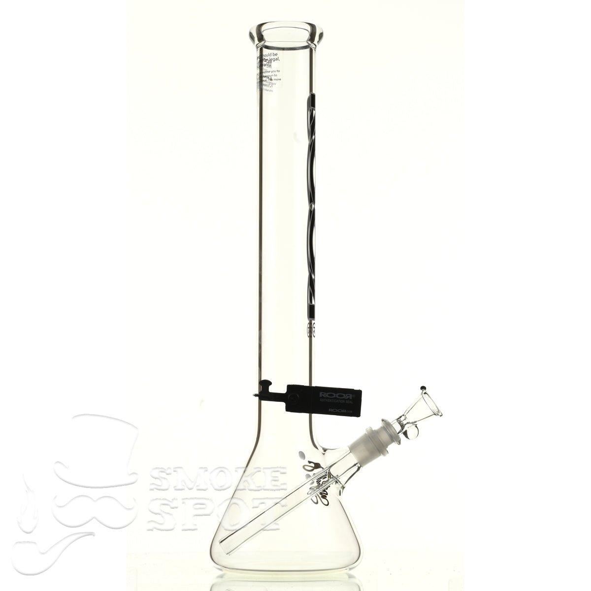 Roor beaker 18 inch P-D black-white - Smoke Spot Smoke Shop