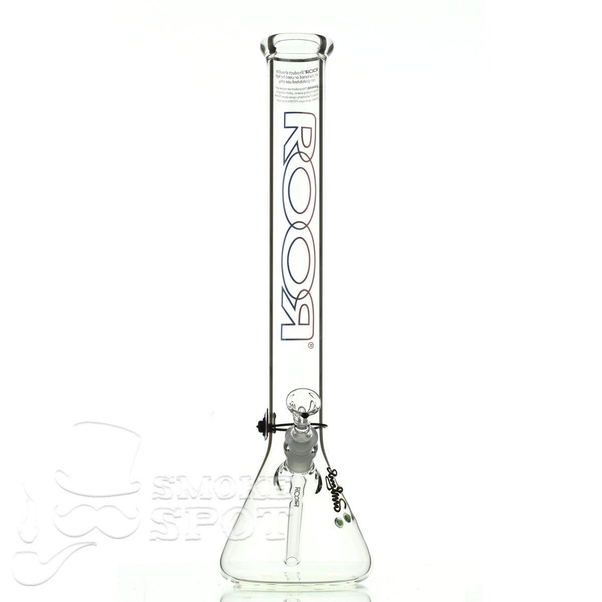 Roor Beaker 18 inch P-D blue red outline #2 - Smoke Spot Smoke Shop