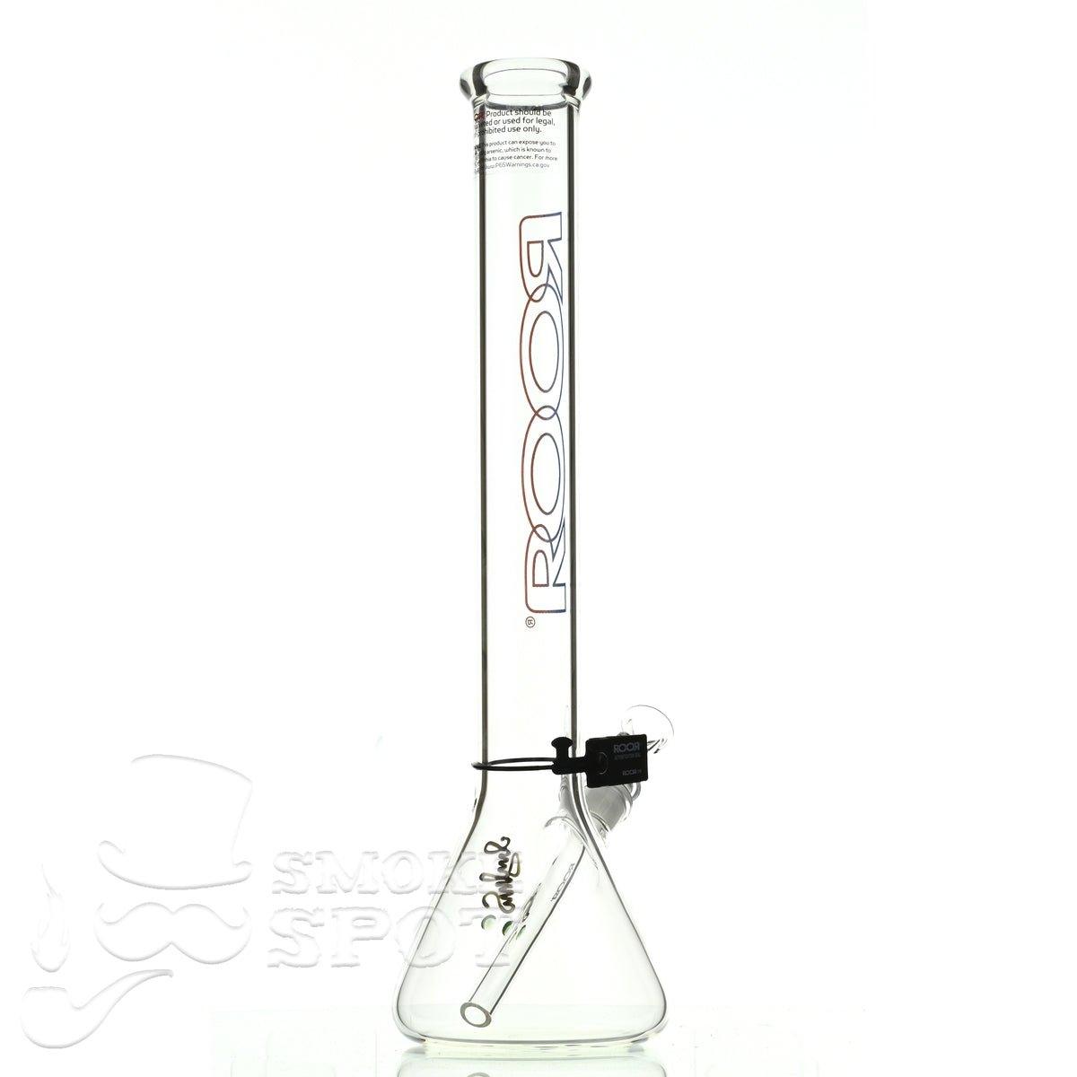 Roor Beaker 18 inch P-D blue red outline #2 - Smoke Spot Smoke Shop