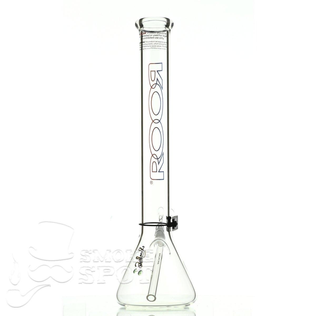 Roor Beaker 18 inch P-D blue red outline #2 - Smoke Spot Smoke Shop