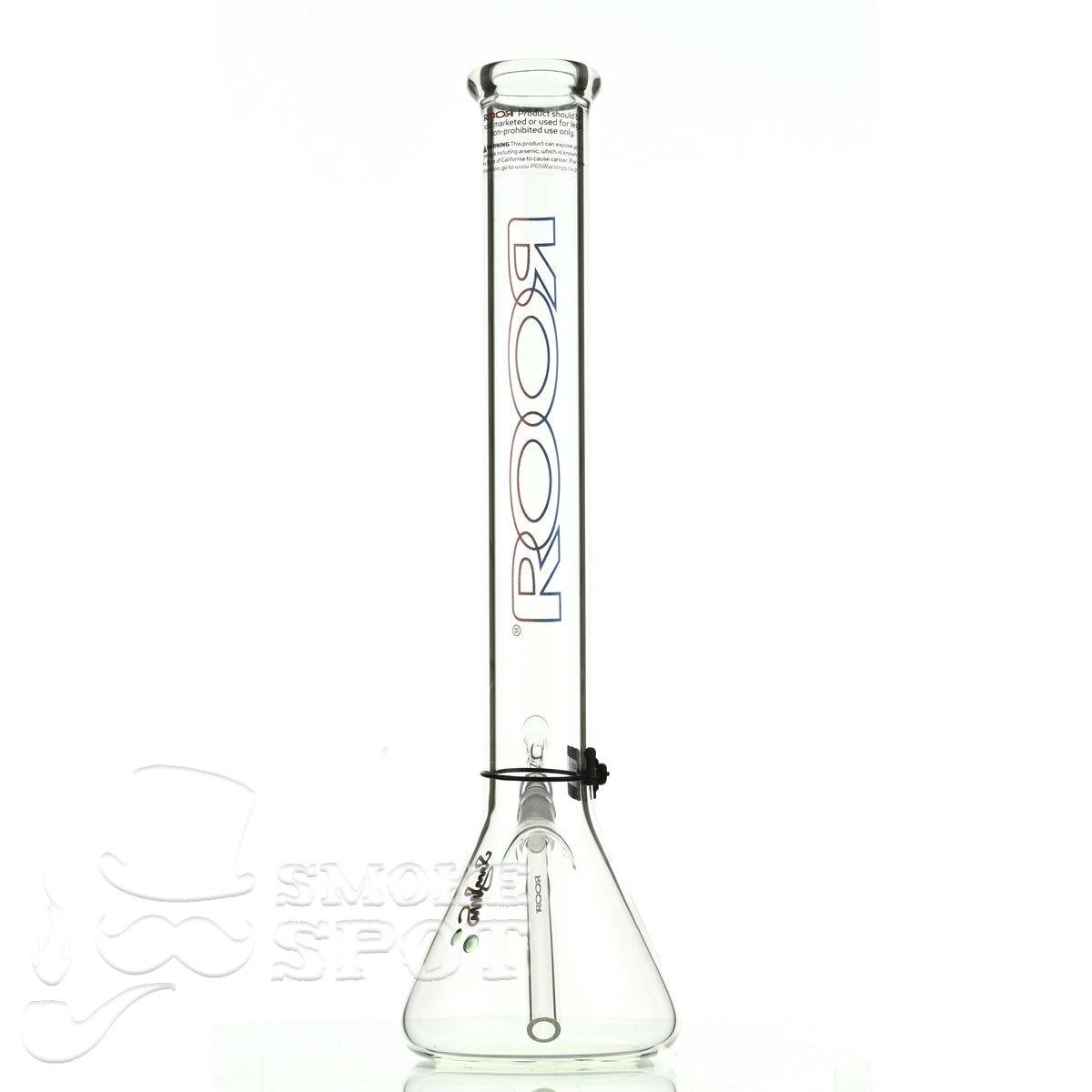 Roor Beaker 18 inch P-D blue red outline #2 - Smoke Spot Smoke Shop