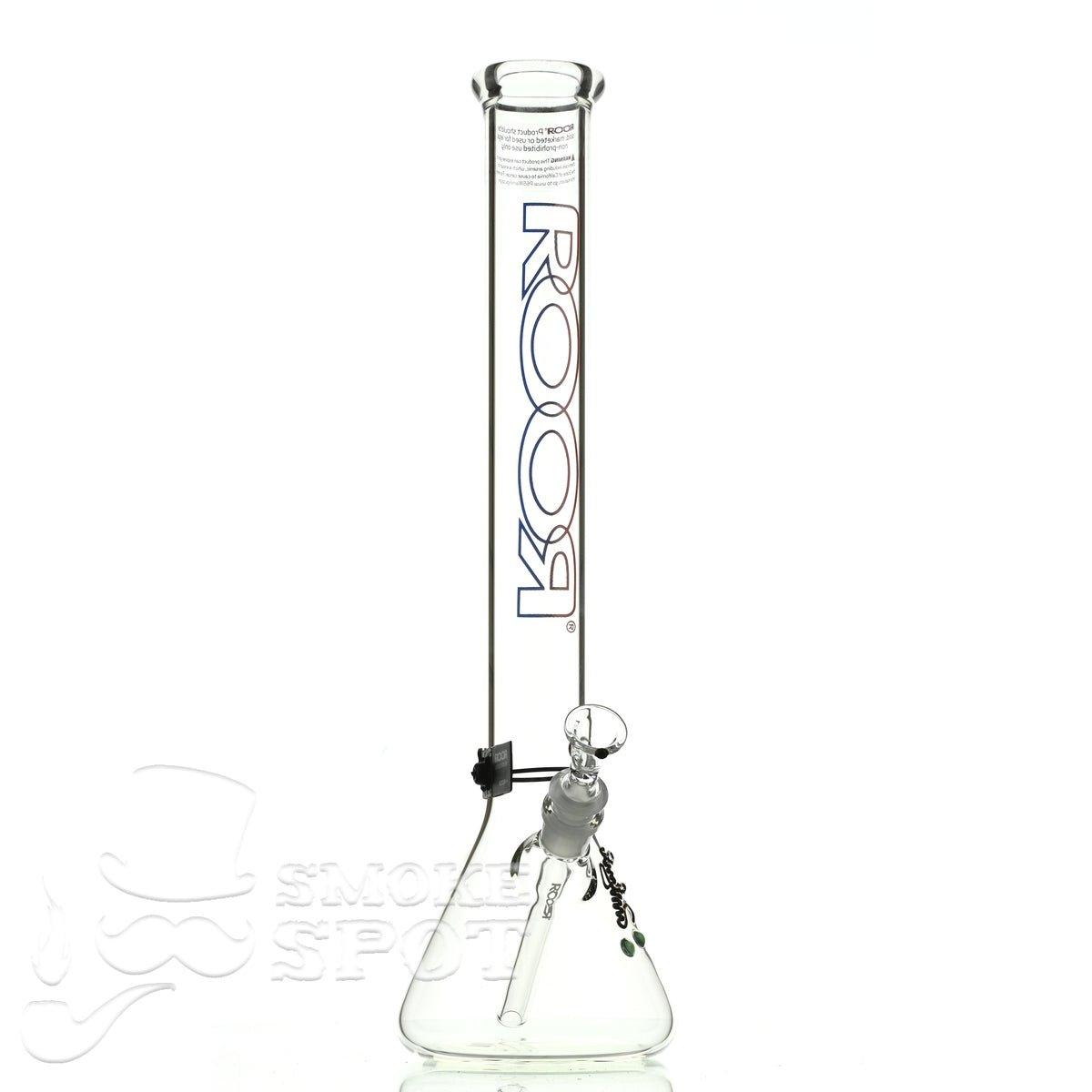 Roor Beaker 18 inch P-D blue red outline #2 - Smoke Spot Smoke Shop