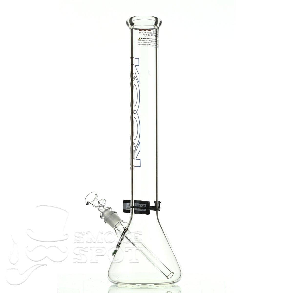 Roor Beaker 18 inch P-D blue red outline #2 - Smoke Spot Smoke Shop