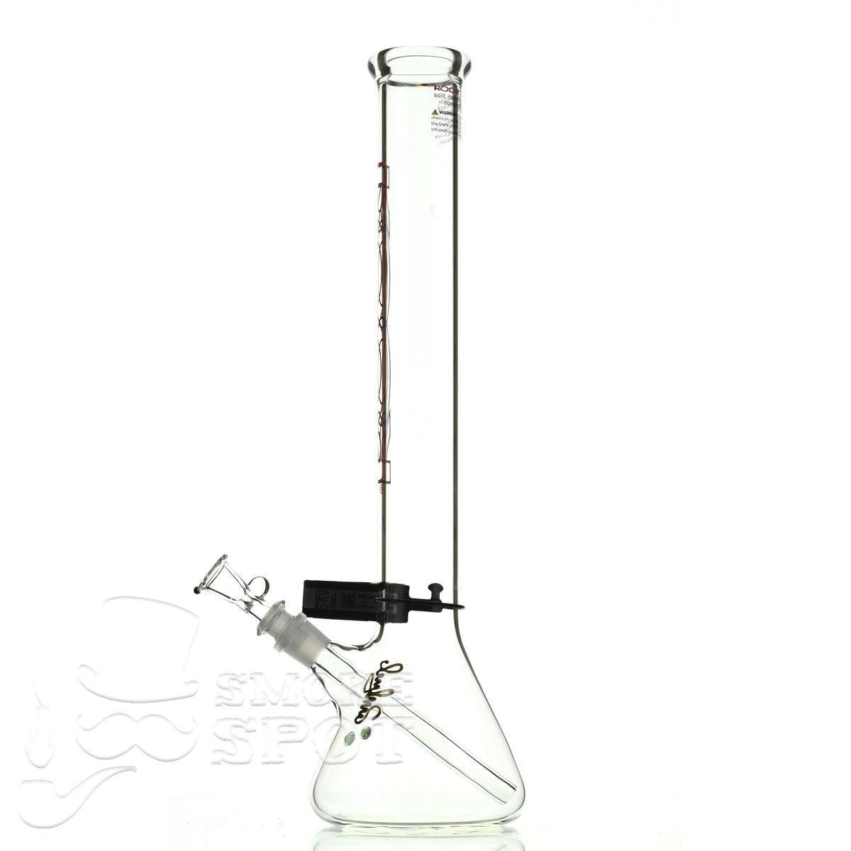 Roor Beaker 18 inch P-D blue red outline #2 - Smoke Spot Smoke Shop