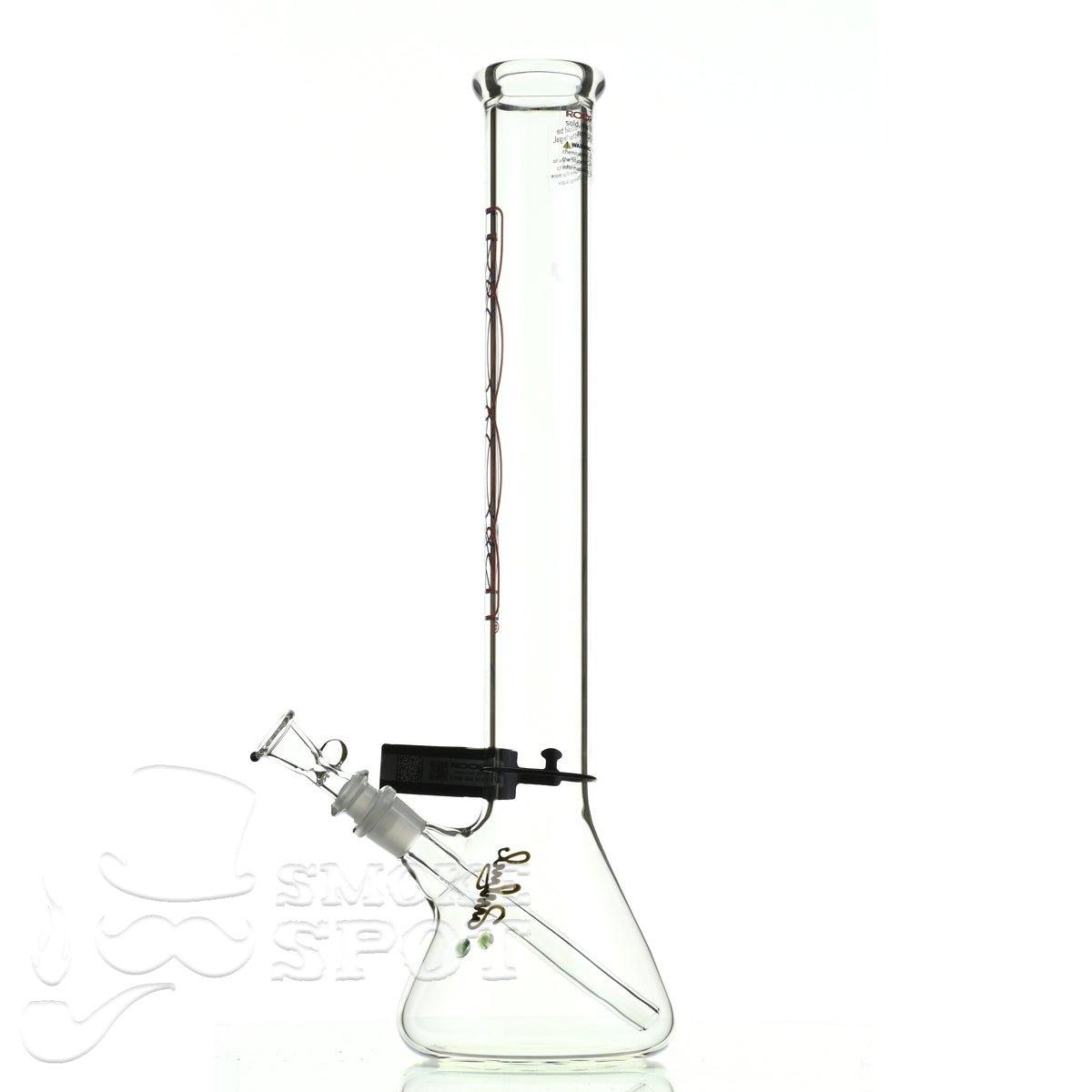 Roor Beaker 18 inch P-D blue red outline #2 - Smoke Spot Smoke Shop