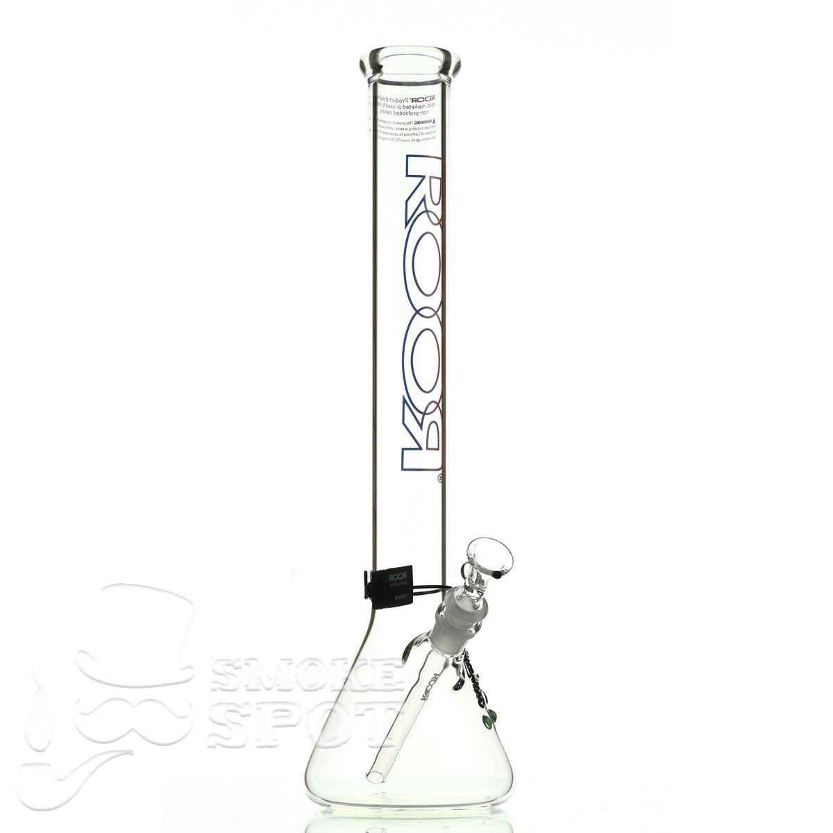 Roor Beaker 18 inch P-D blue red outline #2 - Smoke Spot Smoke Shop