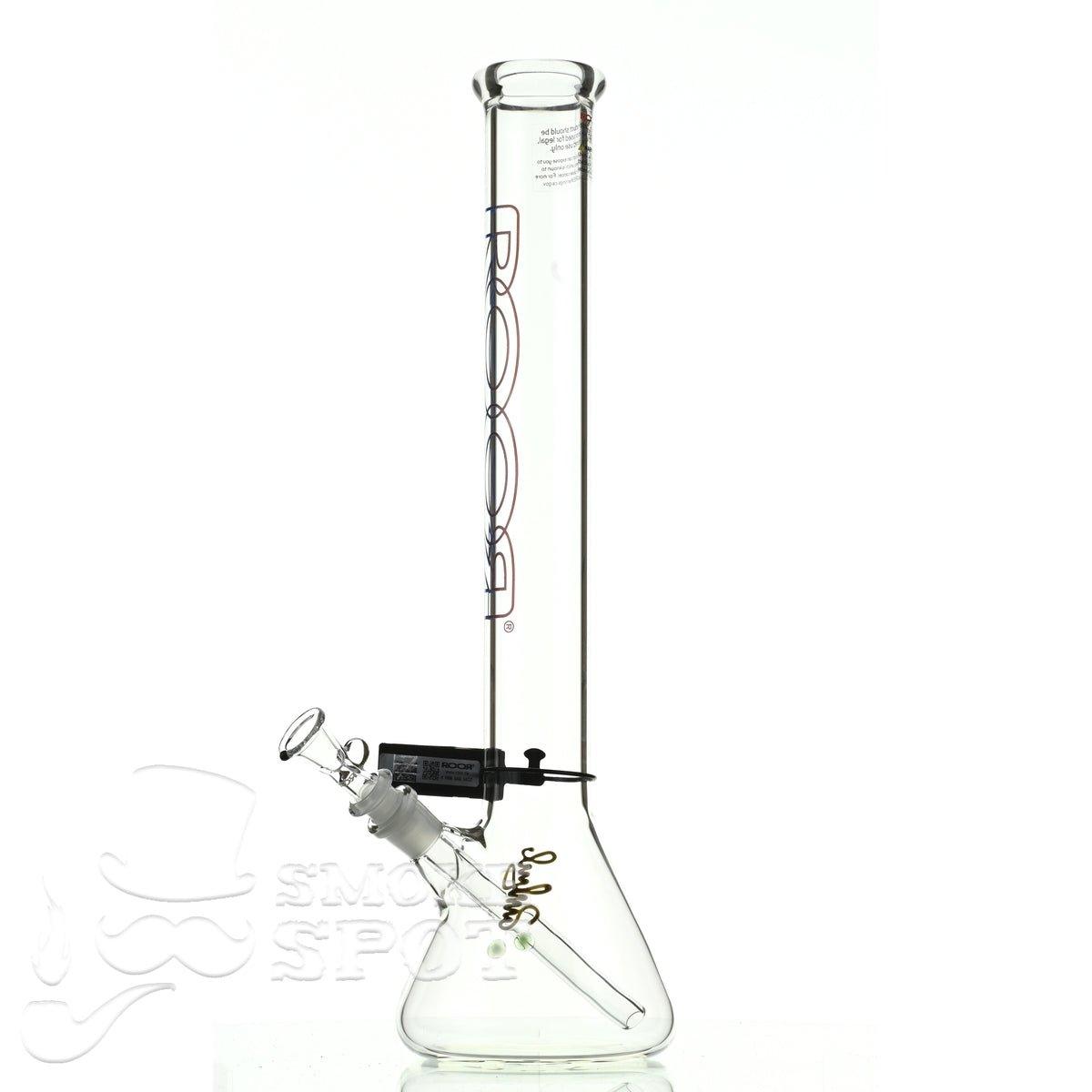 Roor Beaker 18 inch P-D blue red outline #2 - Smoke Spot Smoke Shop