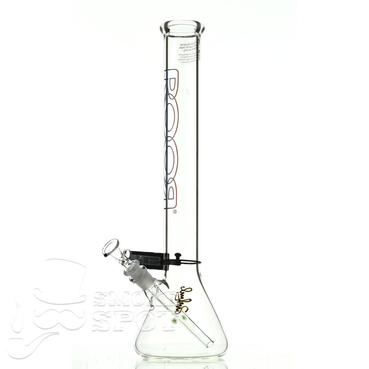 Roor Beaker 18 inch P-D blue red outline #2 - Smoke Spot Smoke Shop