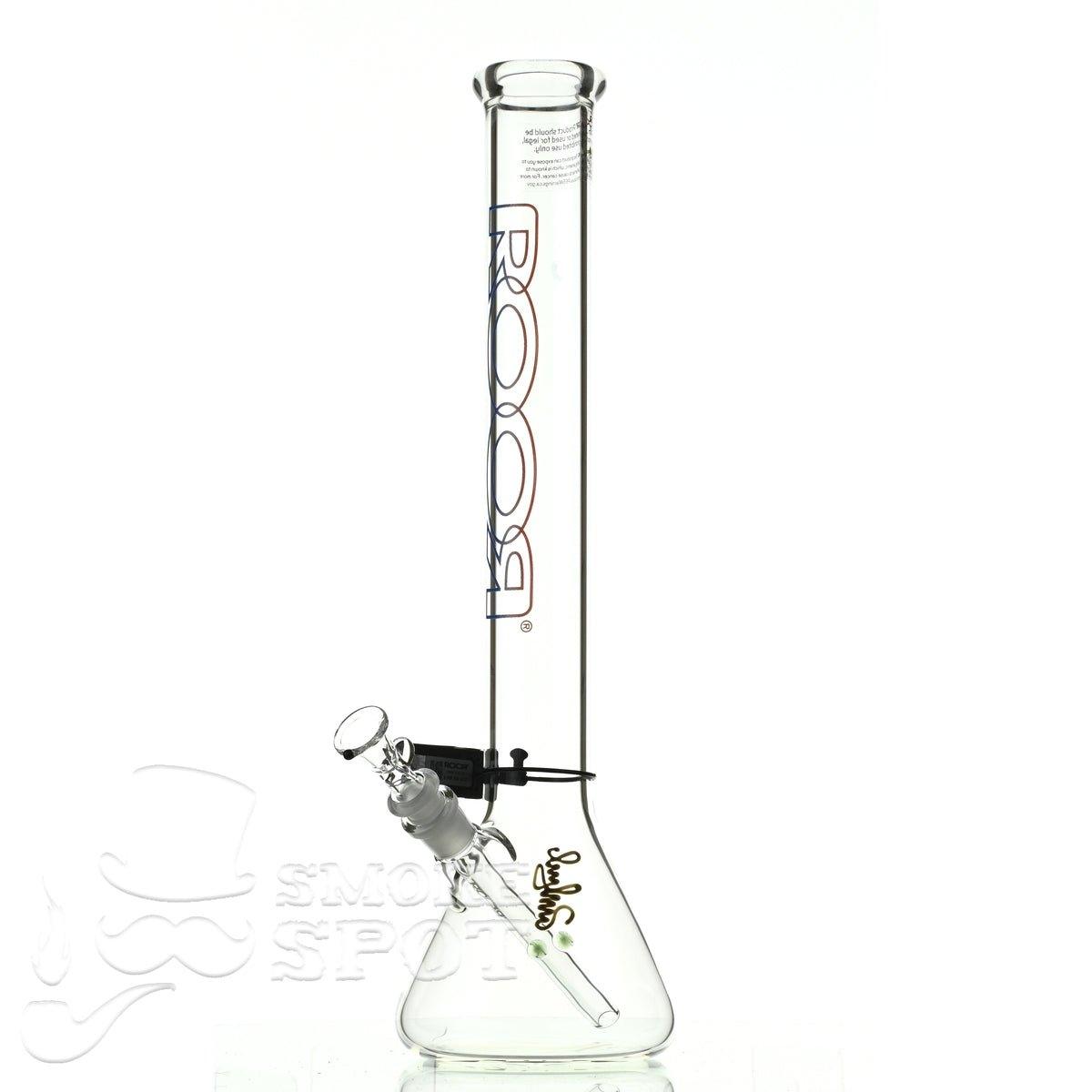 Roor Beaker 18 inch P-D blue red outline #2 - Smoke Spot Smoke Shop