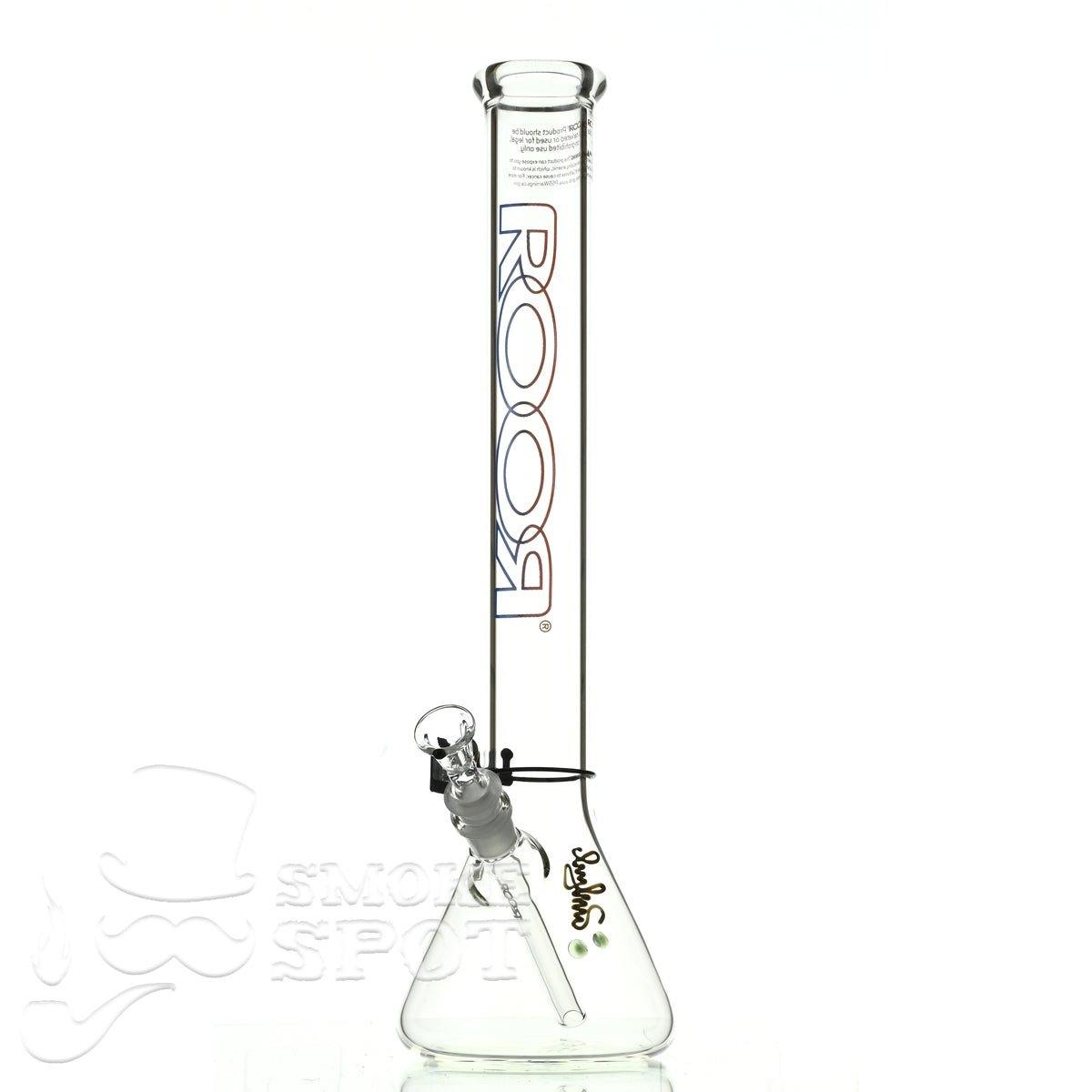 Roor Beaker 18 inch P-D blue red outline #2 - Smoke Spot Smoke Shop