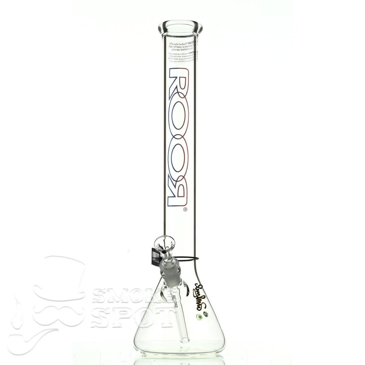 Roor Beaker 18 inch P-D blue red outline #2 - Smoke Spot Smoke Shop
