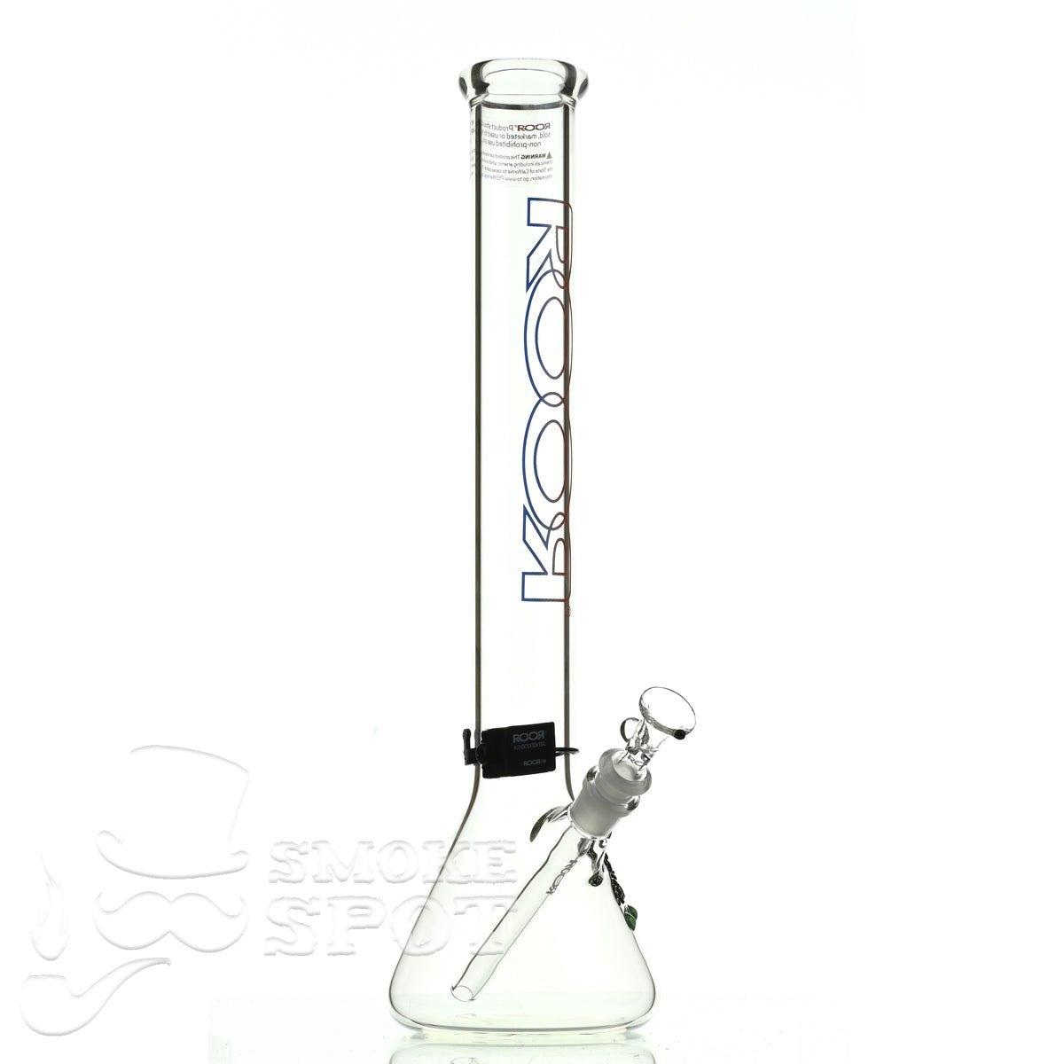 Roor Beaker 18 inch P-D blue red outline #2 - Smoke Spot Smoke Shop
