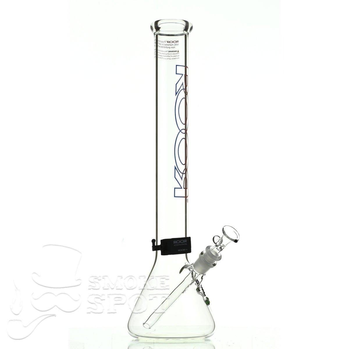 Roor Beaker 18 inch P-D blue red outline #2 - Smoke Spot Smoke Shop