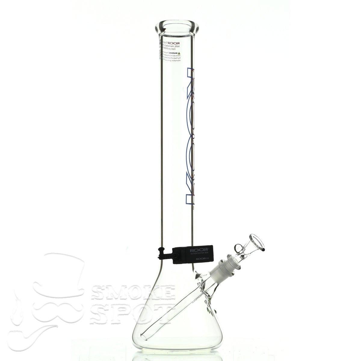 Roor Beaker 18 inch P-D blue red outline #2 - Smoke Spot Smoke Shop