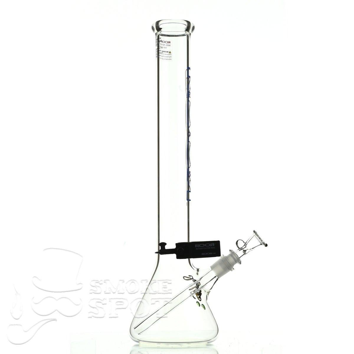 Roor Beaker 18 inch P-D blue red outline #2 - Smoke Spot Smoke Shop