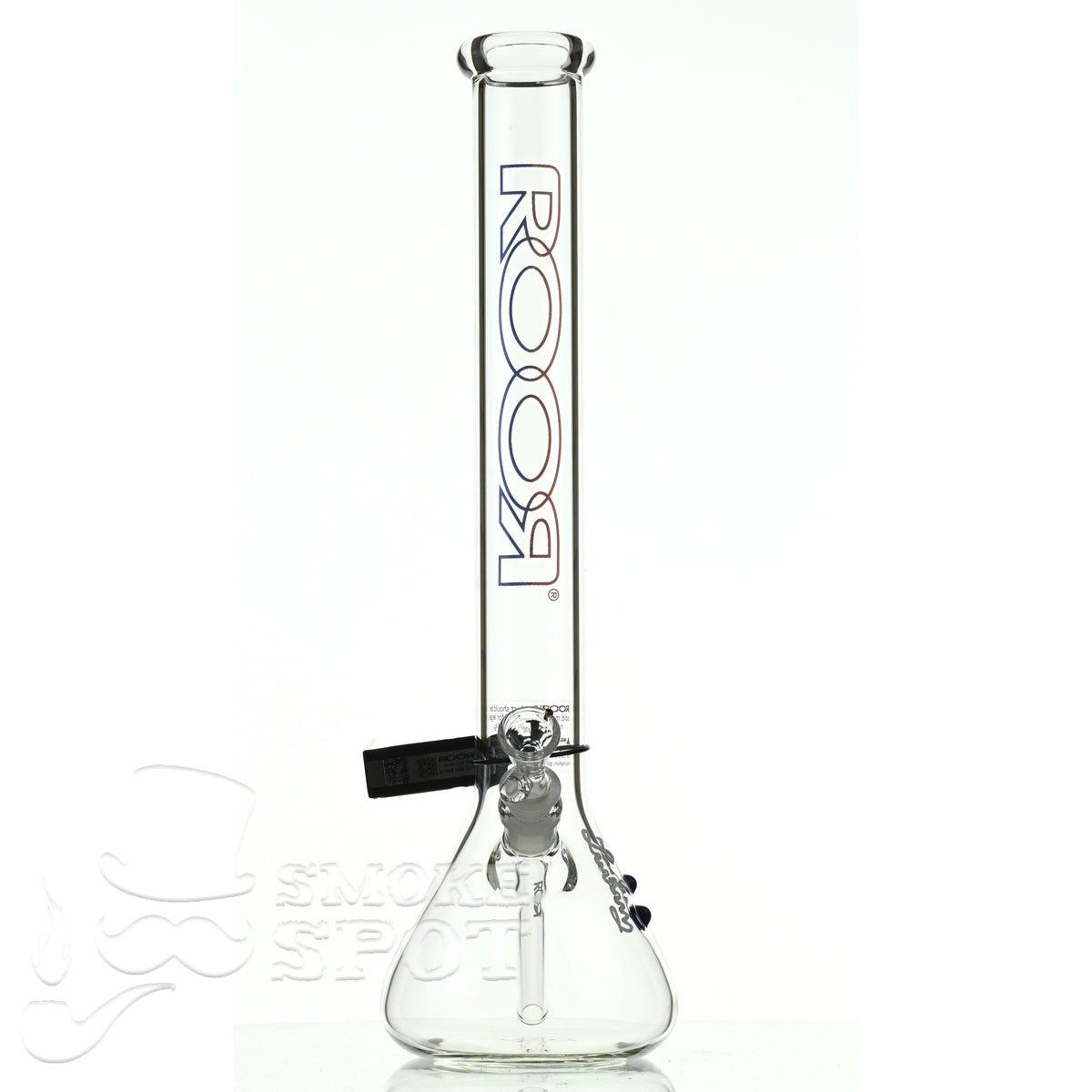 Roor beaker 18 inch P-D blue red outline - Smoke Spot Smoke Shop