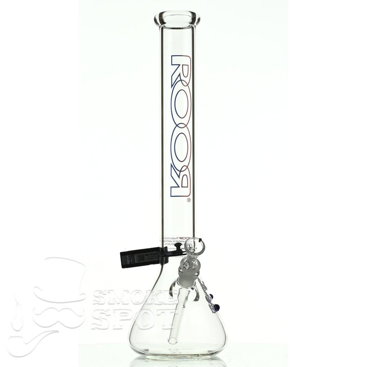 Roor beaker 18 inch P-D blue red outline - Smoke Spot Smoke Shop