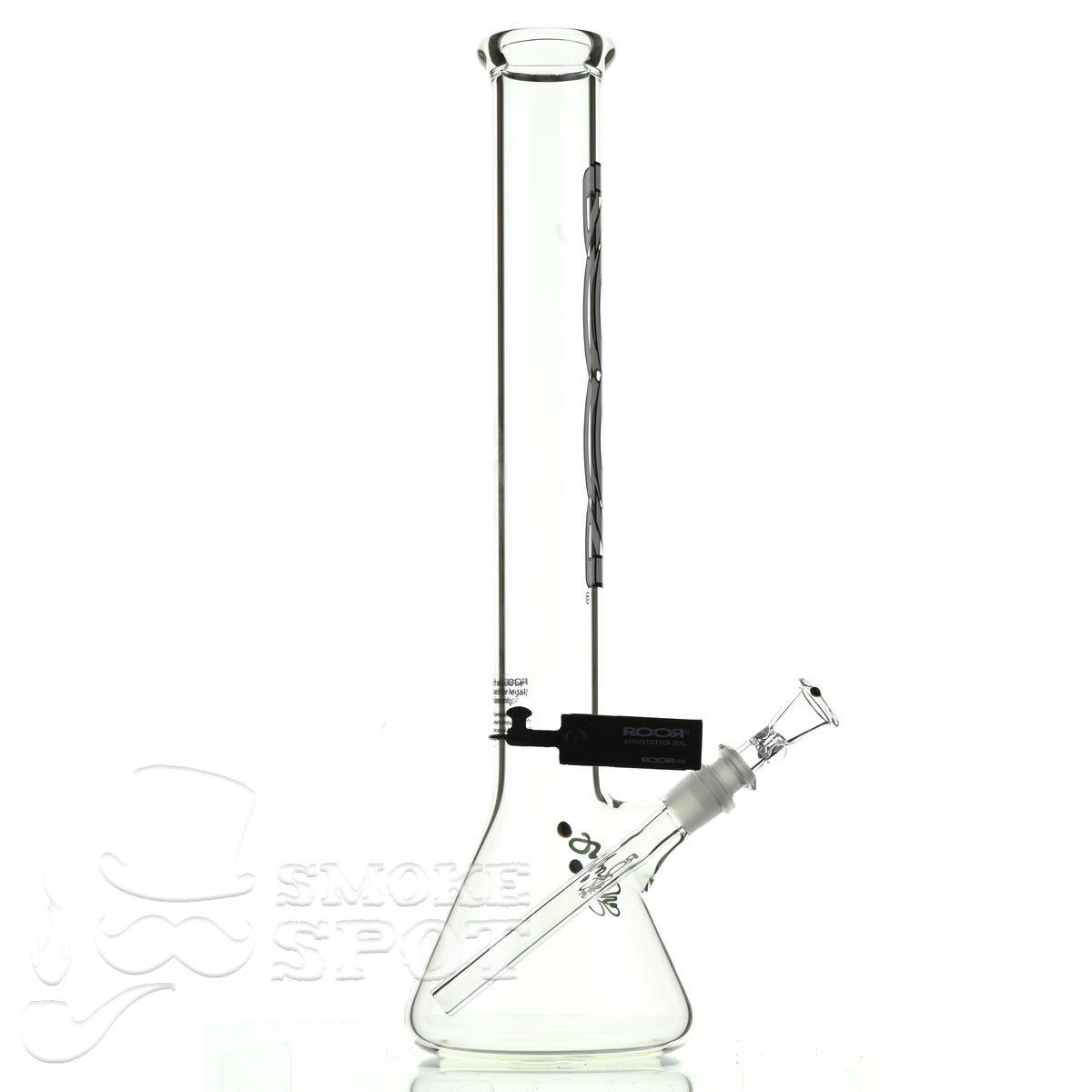 Roor Beaker 18 inch P-D white/black - Smoke Spot Smoke Shop