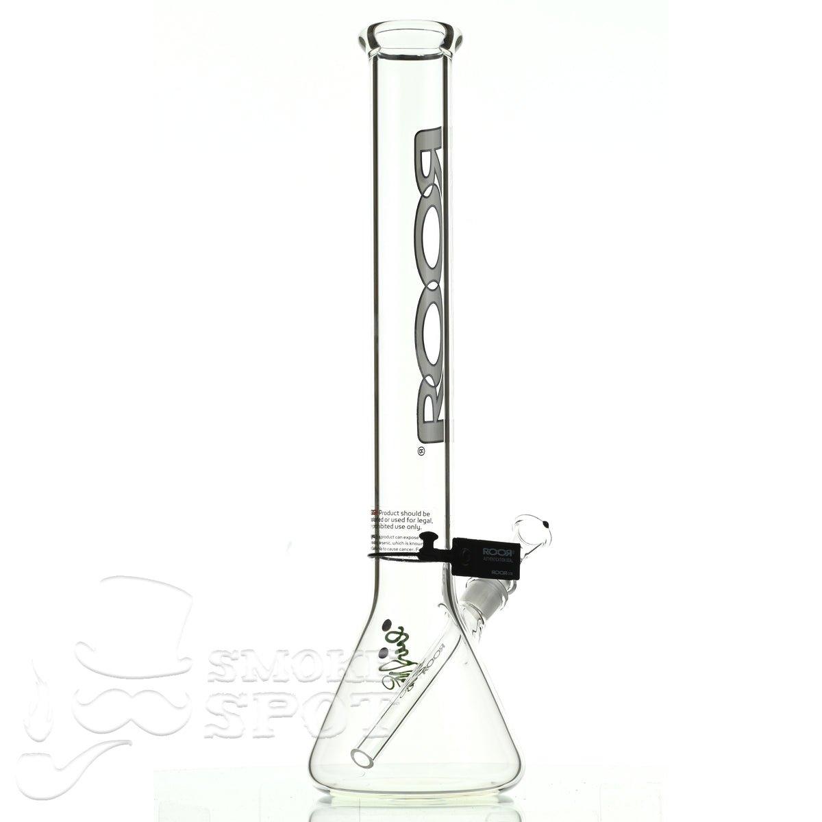 Roor Beaker 18 inch P-D white/black - Smoke Spot Smoke Shop