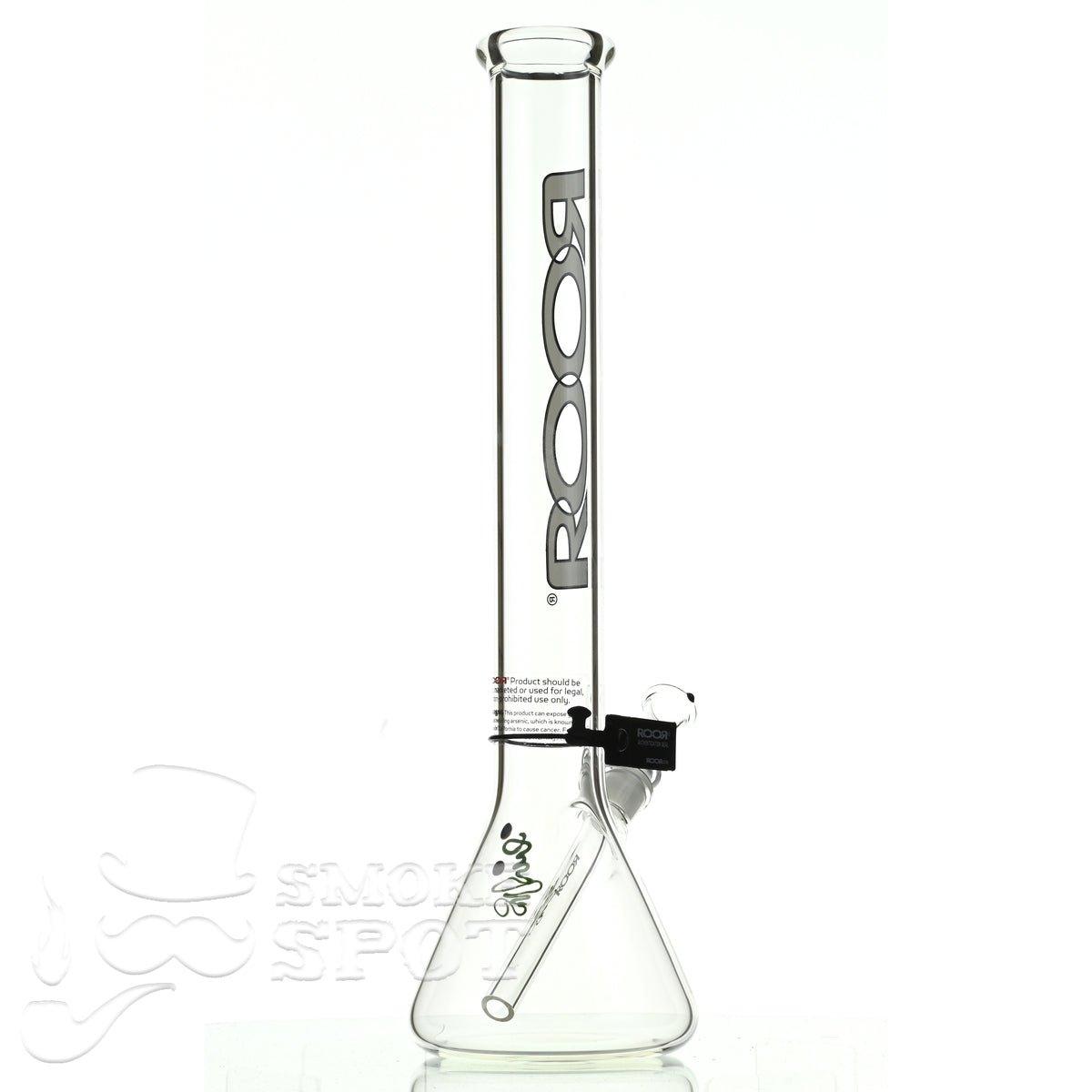 Roor Beaker 18 inch P-D white/black - Smoke Spot Smoke Shop