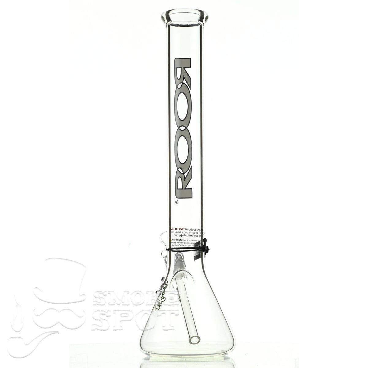 Roor Beaker 18 inch P-D white/black - Smoke Spot Smoke Shop
