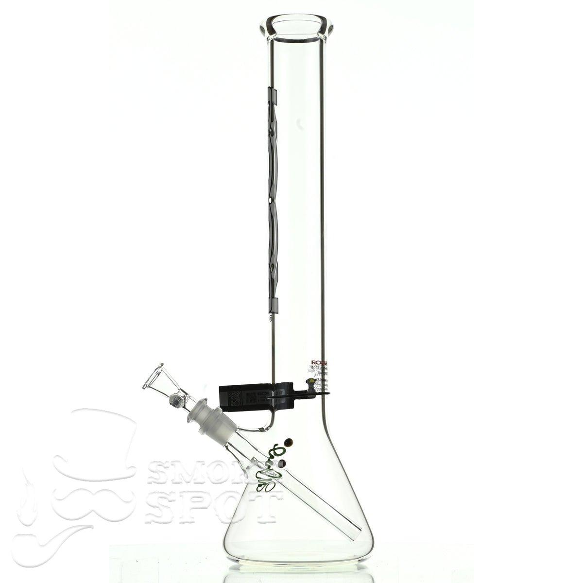 Roor Beaker 18 inch P-D white/black - Smoke Spot Smoke Shop