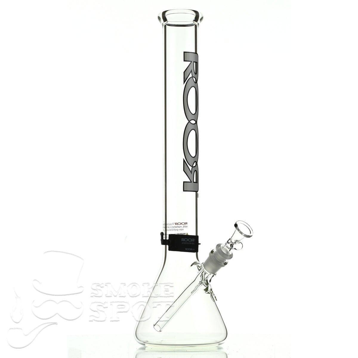 Roor Beaker 18 inch P-D white/black - Smoke Spot Smoke Shop