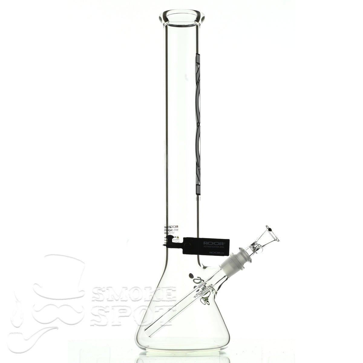Roor Beaker 18 inch P-D white/black - Smoke Spot Smoke Shop