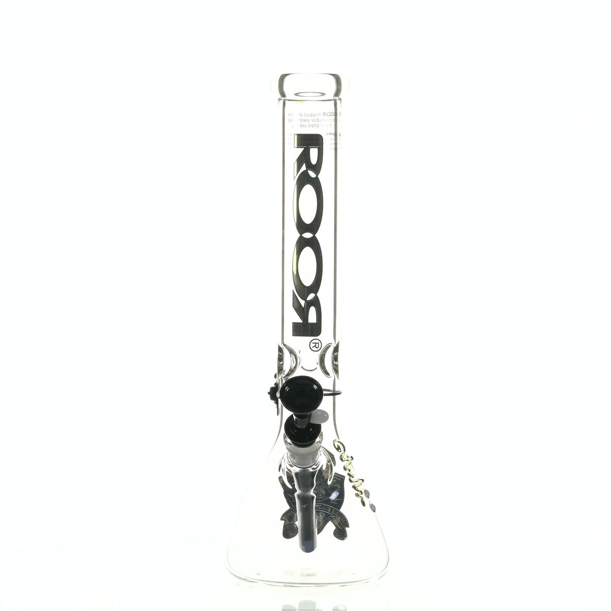 ROOR Intro Collector 14 inch Beaker 455 Gold Black premium scientific glass waterpipe