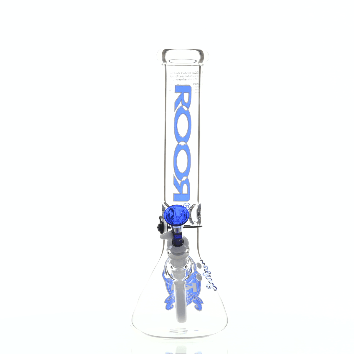 ROOR Intro Collector 14 inch Beaker 505 Blue White Premium Scientific Glass Waterpipe