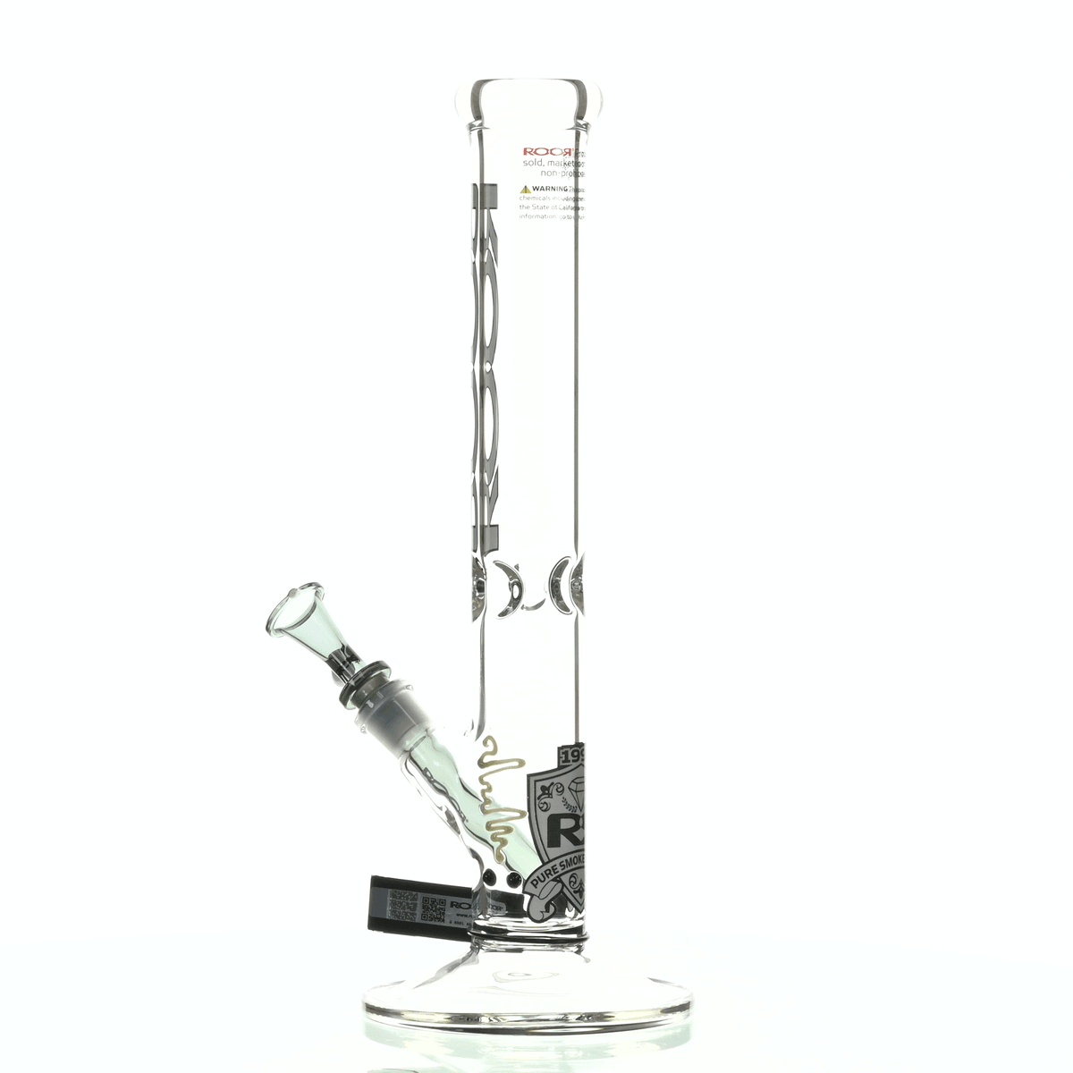 ROOR INTRO COLLECTOR 14" STRAIGHT TUBE 455 GREY/ BLACK - Smoke Spot Smoke Shop