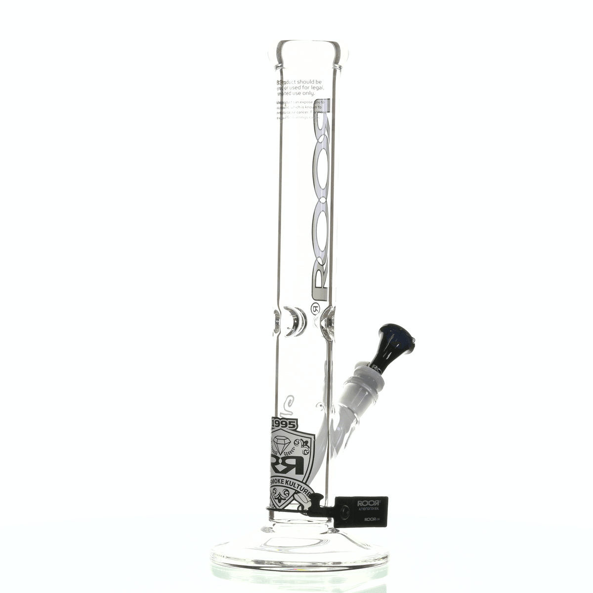 ROOR INTRO COLLECTOR 14" STRAIGHT TUBE 455 WHITE/ BLACK - Smoke Spot Smoke Shop