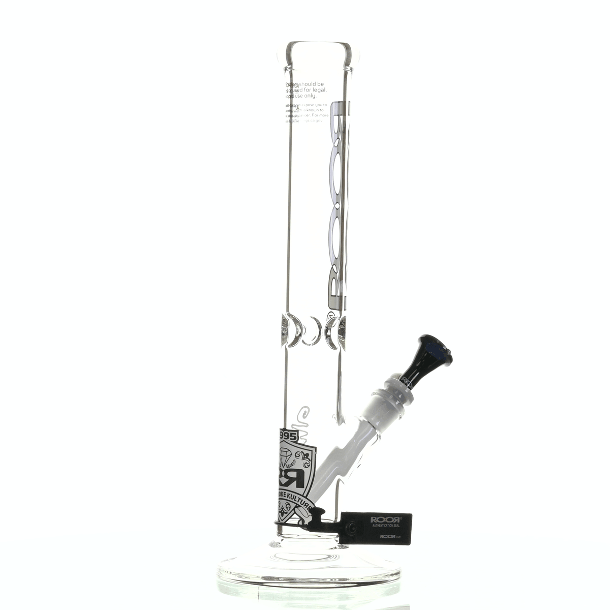 ROOR INTRO COLLECTOR 14" STRAIGHT TUBE 455 WHITE/ BLACK - Smoke Spot Smoke Shop