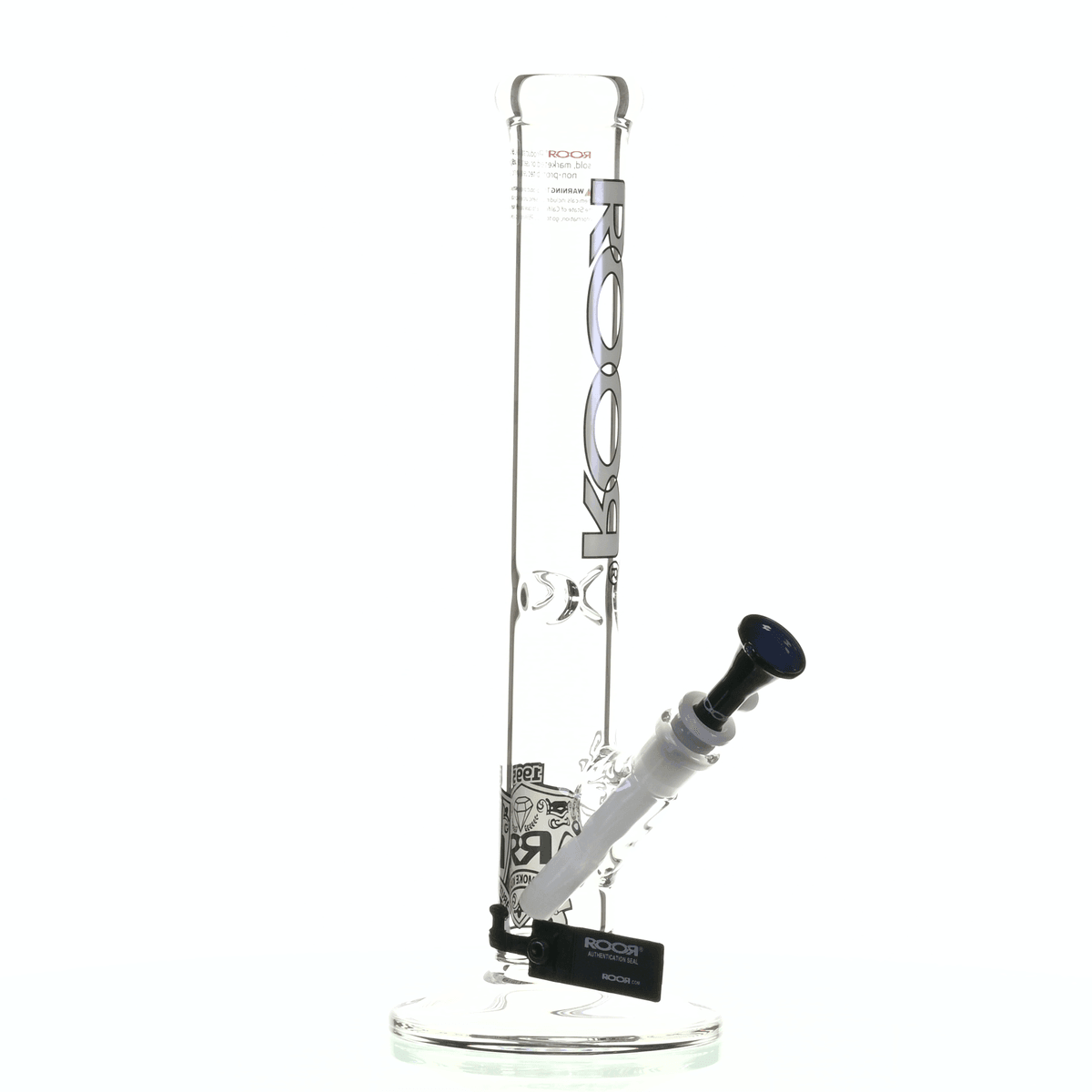 ROOR INTRO COLLECTOR 14" STRAIGHT TUBE 455 WHITE/ BLACK - Smoke Spot Smoke Shop