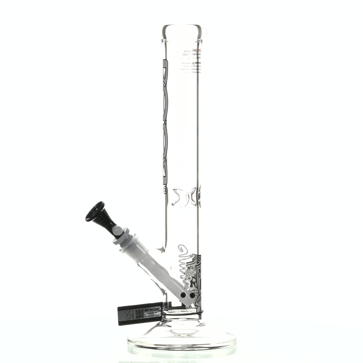 ROOR INTRO COLLECTOR 14" STRAIGHT TUBE 455 WHITE/ BLACK - Smoke Spot Smoke Shop