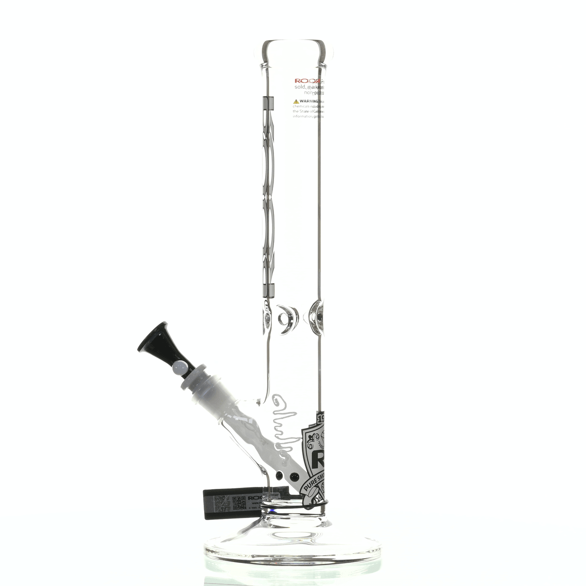 ROOR INTRO COLLECTOR 14" STRAIGHT TUBE 455 WHITE/ BLACK - Smoke Spot Smoke Shop