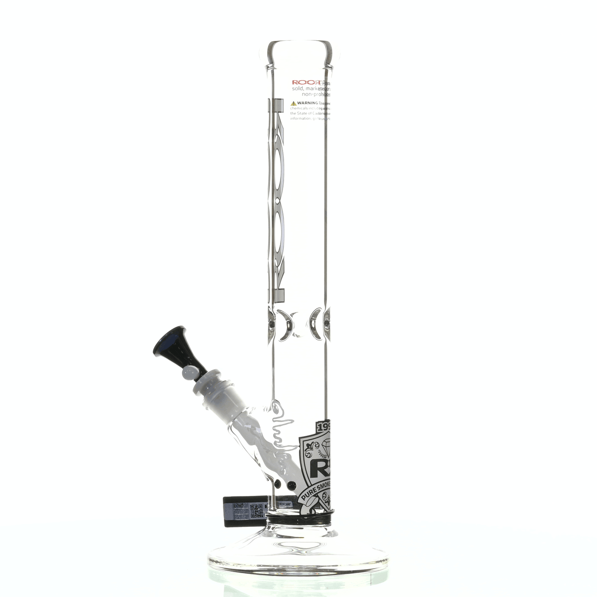 ROOR INTRO COLLECTOR 14" STRAIGHT TUBE 455 WHITE/ BLACK - Smoke Spot Smoke Shop