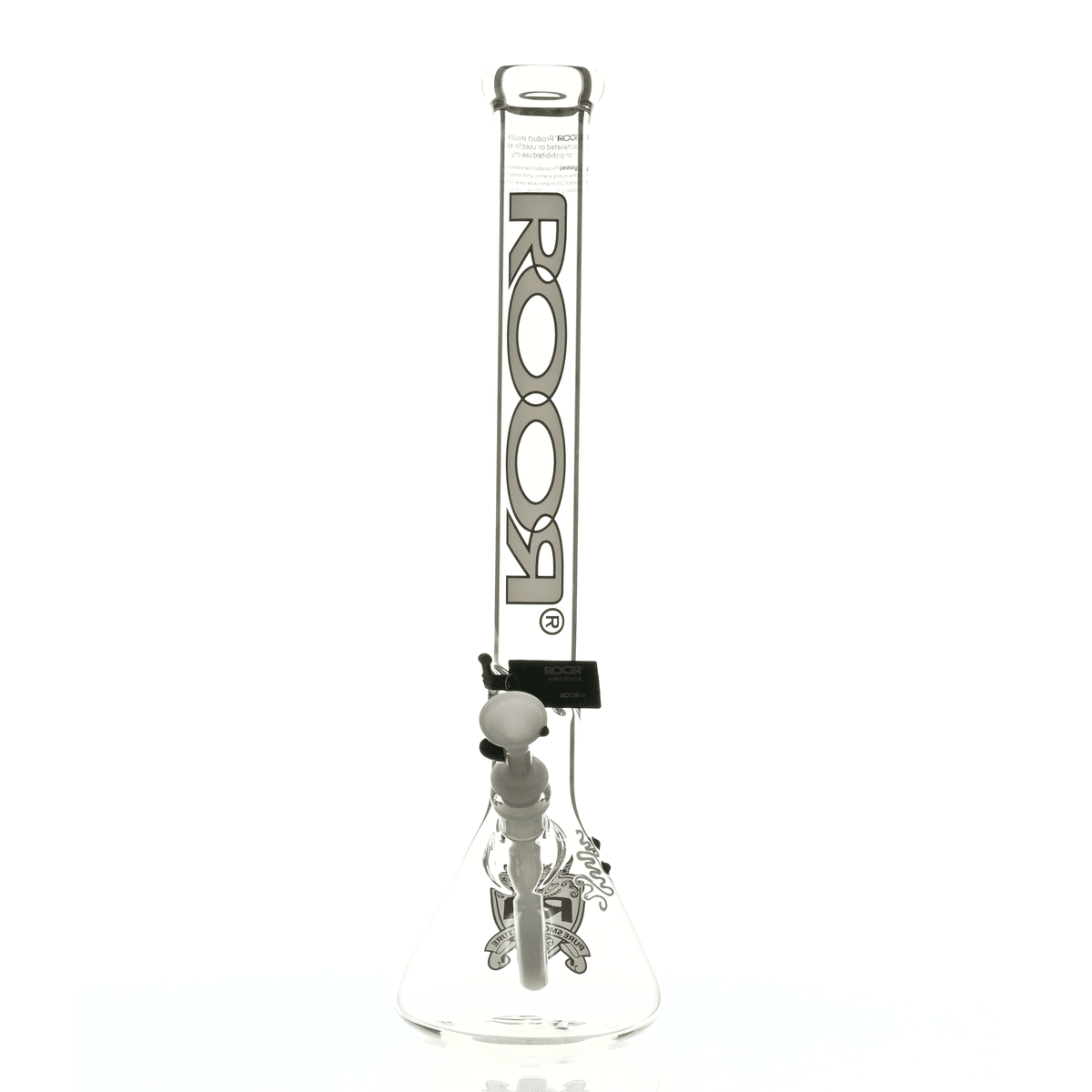 ROOR Intro Collector 18 inch Beaker 455 White and Black premium scientific glass waterpipe