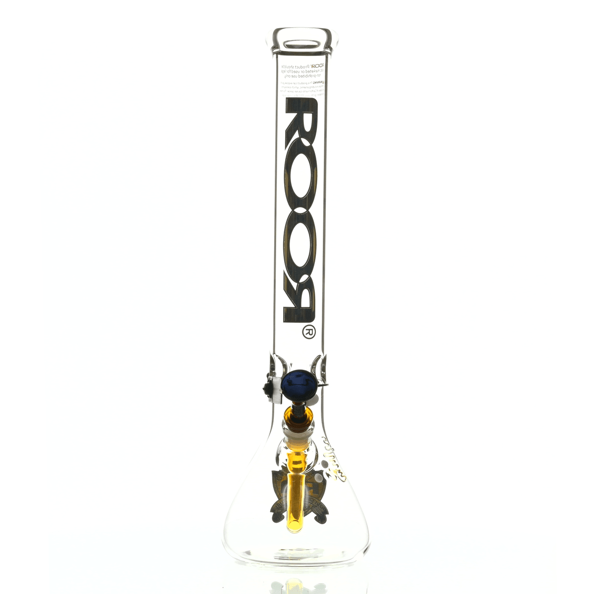 ROOR Intro Collector 18 inch Beaker 505 Gold Black Premium Scientific Glass Waterpipe