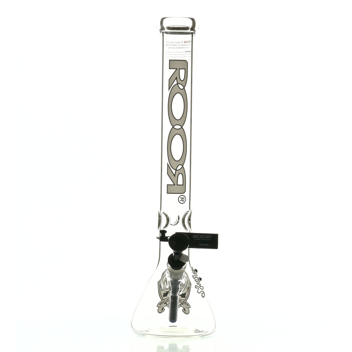 ROOR Intro Collector 18 inch Beaker 505 White and Black premium scientific glass waterpipe