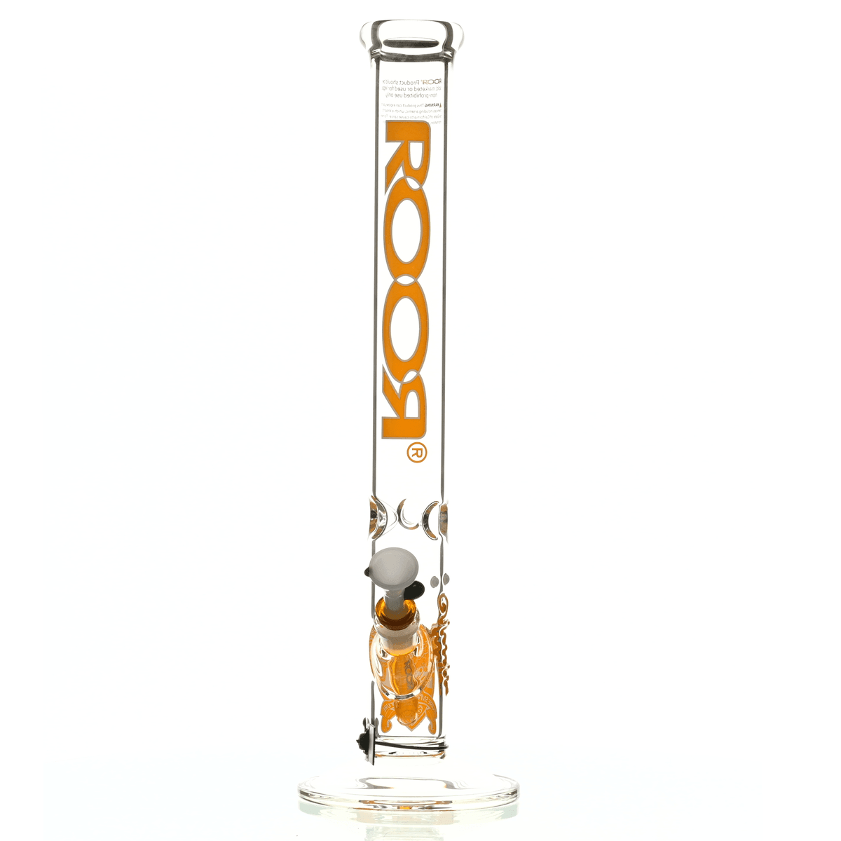 ROOR INTRO COLLECTOR 18" STRAIGHT TUBE 505 ORANGE/WHITE - Smoke Spot Smoke Shop
