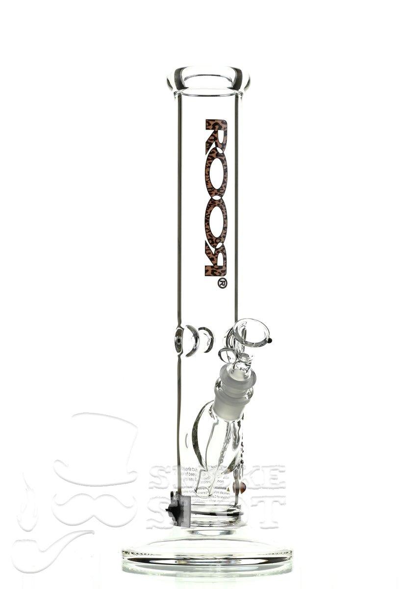 Side view of Roor Straight Tube 14 inch cheetah scientific glass waterpipe